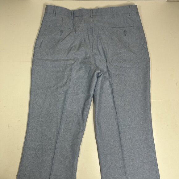 New Adjust A Band Men's Blue Dress Pants Expandable Flat Front Straight Sz 40M - Picture 7 of 9